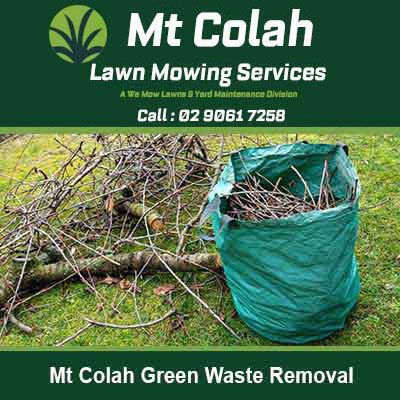 Green waste pile with collection bag in Mount Colah